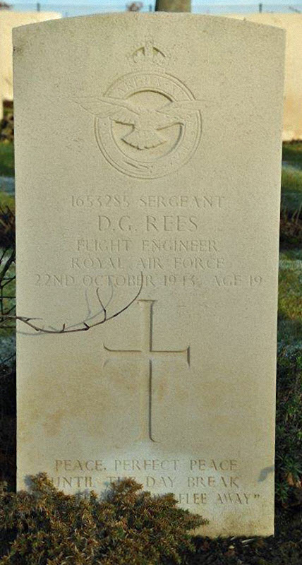 Sgt David Gareth Rees<br /><br /><br />died on active duty - October 22nd, 1943